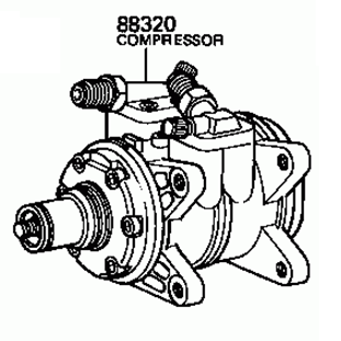 TOYOTA STARLET KP62 1978-1980 Compressor Air Conditioning 88320-10030