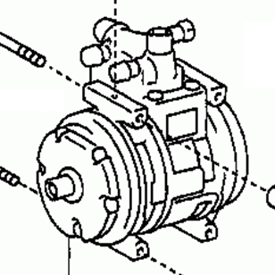 TOYOTA T.U.V LF72/80/82 2000-2002 A/C Compressor 88320-0B020