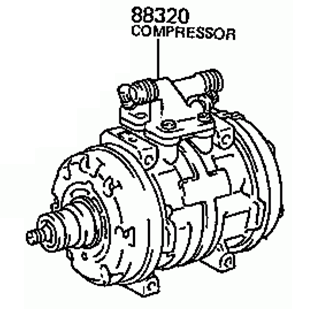 TOYOTA LAND CRUISER LJ70 1984-1985 Compressor Air Conditioning 88320-60130
