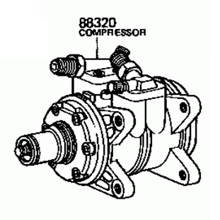 TOYOTA LAND CRUISER HJ47 1980-1985 Compressor Air Conditioning 88320-22190