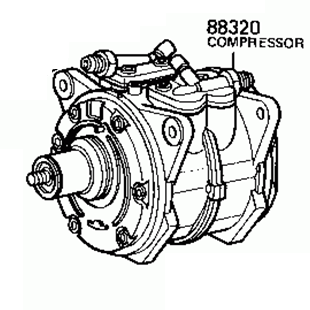 TOYOTA LAND CRUISER BJ40 1979-1980 Compressor Air Conditioning 88320-60030
