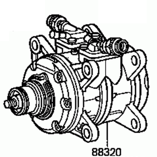 TOYOTA HILUX RN30/40 1981-1984 A/C Compressor 88320-35011