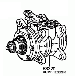 TOYOTA HILUX LN30/40 1979-1981 Compressor Air Conditioning 88320-35030