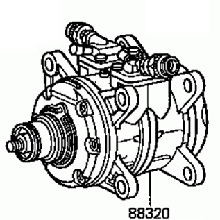 TOYOTA HILUX LN30/40 1979-1981 A/C Compressor 88320-35040