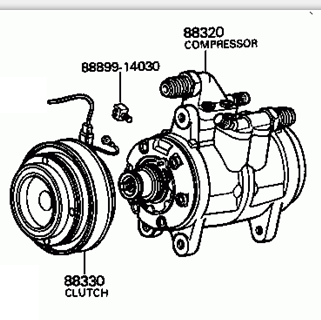 TOYOTA CRESSIDA RX3- 1976-1980 Compressor Assy Cooler 88320-22150