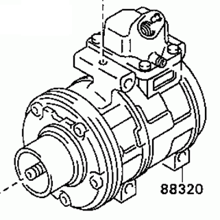 TOYOTA CRESSIDA LX80 1988-1990 Compressor Air Conditioning 88320-22550