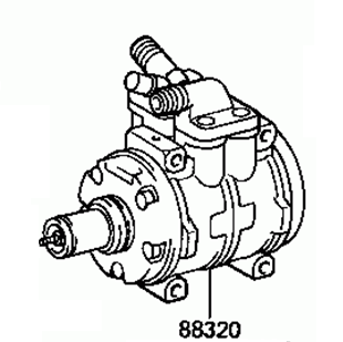 TOYOTA CORONA FR YT140 1994-1999 A/C Compressor 88320-2B290