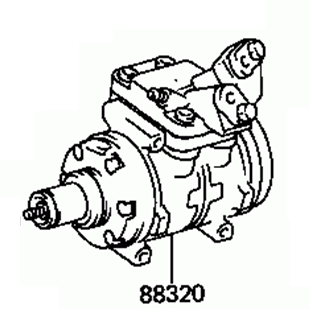 TOYOTA COROLLA COUPE AE86 1985-1987 Compressor Air Conditioning 88320-12420