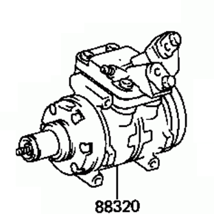 TOYOTA COROLLA COUPE AE86 1983-1985 Compressor Assy Cooler 88320-12280