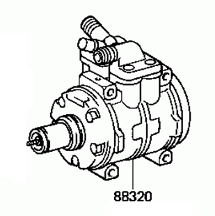 TOYOTA COROLLA AE71 1985-1987 A/C Compressor 88320-12240