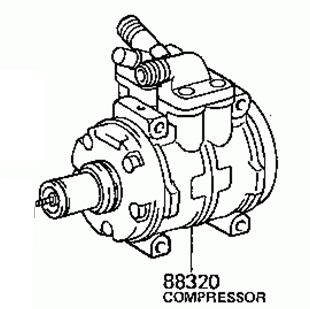TOYOTA CELICA AA63 1983-1985 Compressor Assy Cooler 88320-14460